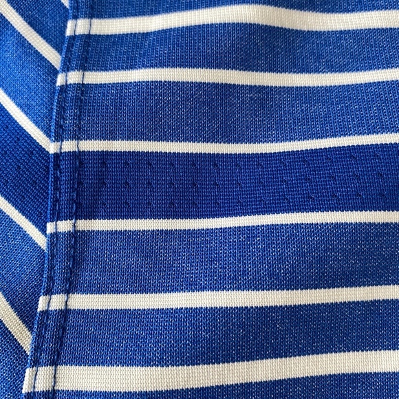 Nike Golf Men's Blue and White‎ Stripe Short Sleeve Activewear Golf Polo Shirt S - Picture 6 of 13